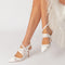 Women's Silk Satin With Ankle Strap Lace Closed Toe Stiletto Heel Party Shoes