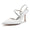 Women's Silk Satin With Closed Toe Stiletto Heel Ankle Strap Rhinestone Evening Shoes
