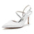 Women's Silk Satin With Closed Toe Stiletto Heel Ankle Strap Rhinestone Evening Shoes