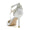 Women's Silk Satin Closed Toe Ankle Strap Stiletto Heel Wedding Shoes