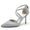 Women's Silk Satin Closed Toe Ankle Strap Stiletto Heel Wedding Shoes