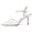Women's Lace Silk Satin With Ankle Strap Closed Toe Stiletto Heel Evening Shoes