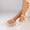 Women's Lace Silk Satin With Ankle Strap Closed Toe Stiletto Heel Evening Shoes