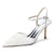 Women's Lace Silk Satin With Ankle Strap Closed Toe Stiletto Heel Evening Shoes