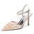 Women's Lace Silk Satin With Ankle Strap Closed Toe Stiletto Heel Evening Shoes