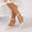 Women's Lace Silk Satin With Lace Ankle Strap Closed Toe Stiletto Heel Evening Shoes