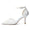 Women's Lace Silk Satin With Lace Ankle Strap Closed Toe Stiletto Heel Evening Shoes