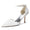 Women's Lace Silk Satin With Lace Ankle Strap Closed Toe Stiletto Heel Evening Shoes