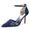 Women's Lace Silk Satin With Lace Ankle Strap Closed Toe Stiletto Heel Evening Shoes