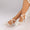 Women's Lace Silk Satin With Closed Toe Ankle Strap Stiletto Heel Evening Shoes