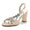 Women's Silk Satin With Rhinestone Peep Toe Chunky Heel Evening Shoes