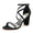 Women's Silk Satin With Ankle Strap Rhinestone Peep Toe Chunky Heel Party Shoes