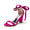Women's Silk Satin With Ankle Strap Lace-up Rhinestone Peep Toe Chunky Heel Evening Shoes