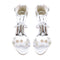 Women's Silk Satin With Ankle Strap Flower Peep Toe Chunky Heel Party Shoes