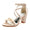 Women's Silk Satin With Ankle Strap Flower Peep Toe Chunky Heel Party Shoes