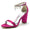Women's Silk Satin With Ankle Strap Rhinestone Tassel Peep Toe Chunky Heel Wedding Shoes