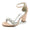 Women's Silk Satin With Rhinestone Ankle Strap Peep Toe Chunky Heel Party Shoes