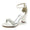 Women's Silk Satin With Rhinestone Ankle Strap Peep Toe Chunky Heel Party Shoes