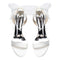 Women's Silk Satin With Peep Toe Ankle Strap Chunky Heel Evening Shoes With Bowknot