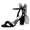 Women's Silk Satin With Peep Toe Ankle Strap Chunky Heel Evening Shoes With Bowknot