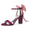 Women's Silk Satin With Peep Toe Ankle Strap Chunky Heel Evening Shoes With Bowknot