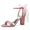 Women's Silk Satin With Peep Toe Ankle Strap Chunky Heel Evening Shoes With Bowknot