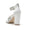 Women's Silk Satin With Ankle Strap Rhinestone Tassel Peep Toe Chunky Heel Evening Shoes