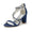 Women's Silk Satin With Ankle Strap Rhinestone Tassel Peep Toe Chunky Heel Evening Shoes