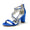 Women's Silk Satin With Ankle Strap Rhinestone Tassel Peep Toe Chunky Heel Evening Shoes