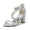 Women's Silk Satin With Ankle Strap Rhinestone Tassel Peep Toe Chunky Heel Evening Shoes