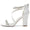 Women's Silk Satin With Ankle Strap Peep Toe Chunky Heel Rhinestone Party Shoes