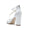 Women's Ankle Strap Flower Peep Toe Silk Satin With Chunky Heel Party Shoes