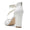 Women's Silk Satin With Ankle Strap Pearl Rhinestone Tassel Peep Toe Chunky Heel Party Shoes