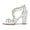 Women's Silk Satin With Ankle Strap Rhinestone Tassel Peep Toe Chunky Heel Party Shoes