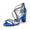 Women's Silk Satin With Ankle Strap Rhinestone Tassel Peep Toe Chunky Heel Party Shoes