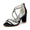 Women's Silk Satin With Ankle Strap Rhinestone Peep Toe Chunky Heel Wedding Shoes