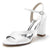 Women's Silk Satin With Peep Toe Ankle Strap Chunky Heel Wedding Shoes