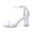 Women's Silk Satin With Peep Toe Ankle Strap Chunky Heel Evening Shoes