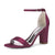 Women's Silk Satin With Peep Toe Ankle Strap Chunky Heel Evening Shoes