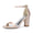 Women's Silk Satin With Peep Toe Ankle Strap Chunky Heel Evening Shoes