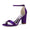 Women's Silk Satin With Peep Toe Ankle Strap Chunky Heel Evening Shoes