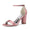 Women's Silk Satin With Peep Toe Ankle Strap Chunky Heel Evening Shoes