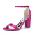 Women's Silk Satin With Peep Toe Ankle Strap Chunky Heel Evening Shoes