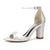 Women's Silk Satin With Peep Toe Ankle Strap Chunky Heel Evening Shoes