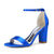 Women's Silk Satin With Peep Toe Ankle Strap Chunky Heel Evening Shoes