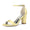Women's Silk Satin With Peep Toe Ankle Strap Chunky Heel Evening Shoes