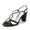 Women's Silk Satin Rhinestone With Ankle Strap Peep Toe Chunky Heel Party Shoes