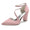 Women's Silk Satin With Ankle Strap Closed Toe Chunky Heel Evening Shoes
