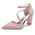 Women's Silk Satin With Ankle Strap Closed Toe Chunky Heel Evening Shoes