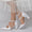 Women's Silk Satin With Ankle Strap Pearl Tassel Closed Toe Chunky Heel Party Shoes
